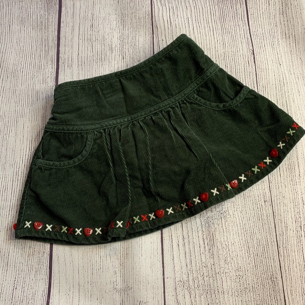 Gymboree Deep Green Corduroy Skirt Size 3T